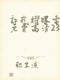 许我耀眼电视剧免费高清23封面