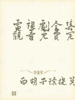 电视剧全集在线观看免费完整版封面