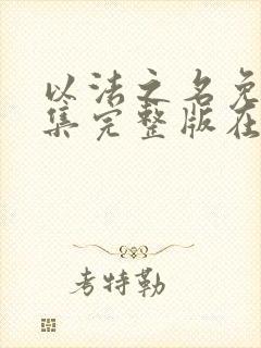 以法之名免费全集完整版在线观看