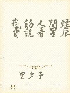 我的人间烟火免费观看星辰影院