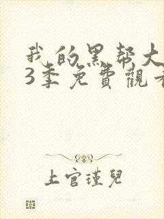 我的黑帮大佬第3季免费观看高清版封面