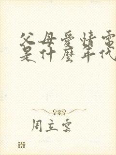 父母爱情电视剧是什么年代