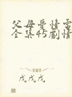 父母爱情电视剧全集45剧情