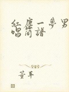 红尘一梦男女对唱简谱