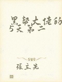 黑帮大佬的365天第二封面