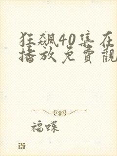 狂飙40集在线播放免费观看封面