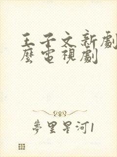 王子文新剧叫什么电视剧
