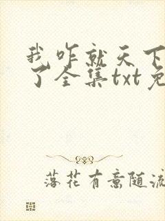 我咋就天下无敌了全集txt免费下载