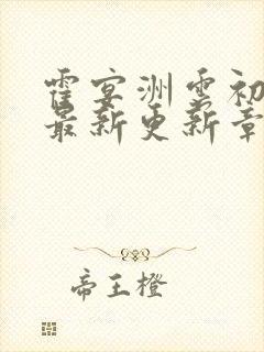 霍宴洲云初全文最新更新章节阅读