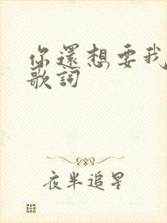 你还想要我怎样歌词