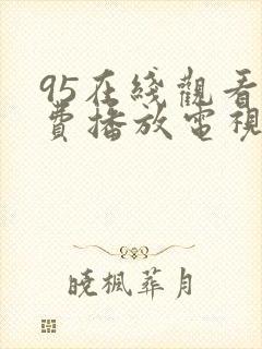 95在线观看免费播放电视剧高清版