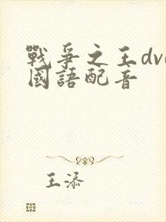 战争之王dvd国语配音封面