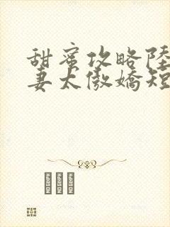 甜蜜攻略陆总前妻太傲娇短剧免费观看全集