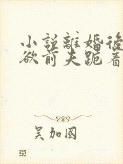 小说离婚后,禁欲前夫跪着求复合