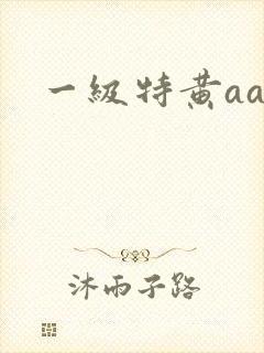一级特黄aaa封面