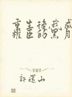 重生后,我成了权臣的黑月光