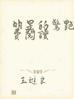 明星的惊艳史免费阅读封面