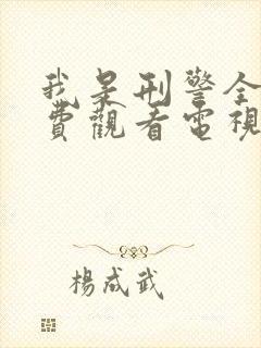 我是刑警全集免费观看电视剧高清