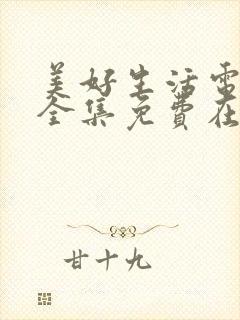 美好生活电视剧全集免费在线观看