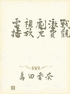 电视剧激战全集播放免费观看封面