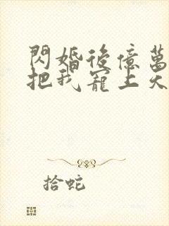 闪婚后亿万总裁把我宠上天演员表封面