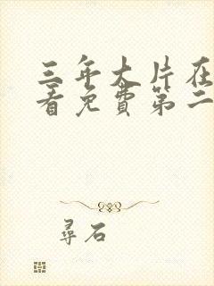 三年大片在线观看免费第二季