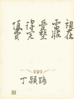 值得爱电视剧免费完整版在线观看封面