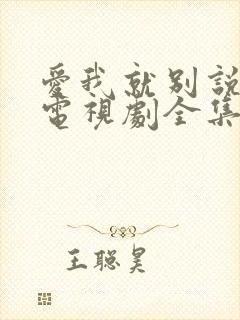 爱我就别说太多电视剧全集免费观看高清封面