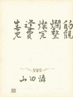 生逢灿烂的日子免费完整观看