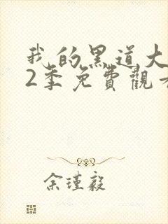 我的黑道大佬第2季免费观看完整版