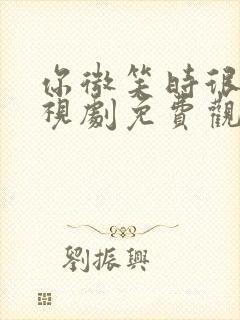 你微笑时很美电视剧免费观看流畅