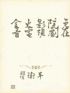 金火影院免费观看电视剧在线播放