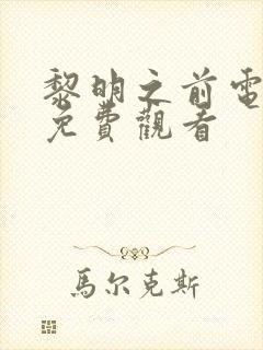 黎明之前电视剧免费观看