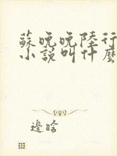 苏晚晚陆行简的小说叫什么封面
