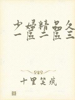 少妇精品久久久一区二区三区