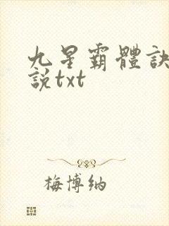 九星霸体诀 小说txt封面