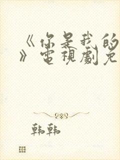 《你是我的荣耀》电视剧免费观看封面