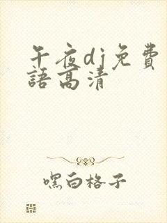 午夜dj免费国语高清