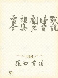 电视剧暗战风云全集免费观看