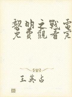 黎明之战电视剧免费观看完整版高清