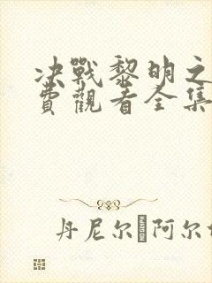 决战黎明之前免费观看全集封面