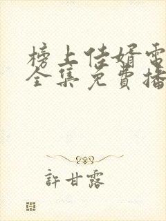 榜上佳婿电视剧全集免费播放封面