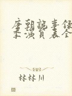 唐朝诡事录第一季演员表全部名单