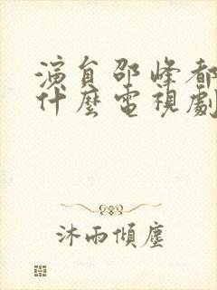 演员邵峰都演过什么电视剧封面