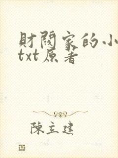 财阀家的小儿子txt原著