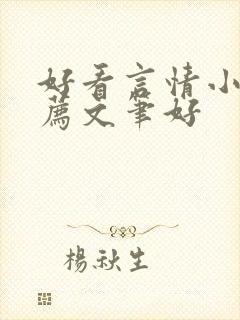 好看言情小说推荐文笔好