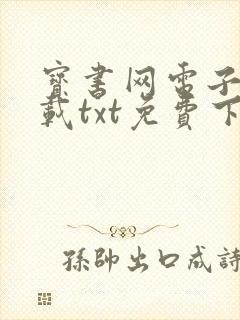 宝书网电子书下载txt免费下载完本