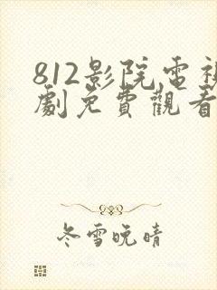812影院电视剧免费观看网站