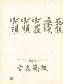 啊啊啊操死我了视频在线观看