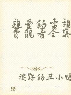 亲爱的电视剧免费观看全集完整版高清封面